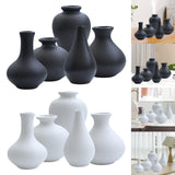 Maxbell Nordic Ceramic Vase 5Pack Boho Flowers Arrangement for Entryway Kitchen Black