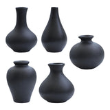 Maxbell Nordic Ceramic Vase 5Pack Boho Flowers Arrangement for Entryway Kitchen Black