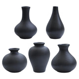 Maxbell Nordic Ceramic Vase 5Pack Boho Flowers Arrangement for Entryway Kitchen Black