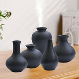 Maxbell Nordic Ceramic Vase 5Pack Boho Flowers Arrangement for Entryway Kitchen Black