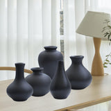 Maxbell Nordic Ceramic Vase 5Pack Boho Flowers Arrangement for Entryway Kitchen Black
