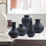 Maxbell Nordic Ceramic Vase 5Pack Boho Flowers Arrangement for Entryway Kitchen Black