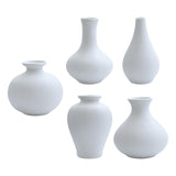 Maxbell Nordic Ceramic Vase 5Pack Boho Flowers Arrangement for Entryway Kitchen White