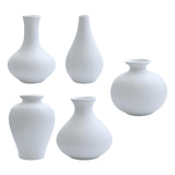 Maxbell Nordic Ceramic Vase 5Pack Boho Flowers Arrangement for Entryway Kitchen White