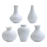 Maxbell Nordic Ceramic Vase 5Pack Boho Flowers Arrangement for Entryway Kitchen White