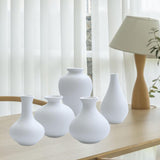 Maxbell Nordic Ceramic Vase 5Pack Boho Flowers Arrangement for Entryway Kitchen White
