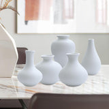 Maxbell Nordic Ceramic Vase 5Pack Boho Flowers Arrangement for Entryway Kitchen White