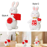 Maxbell Creative Rabbit Statue Resin Bunny Figurine Wedding Gift Shelf Decor StyleA