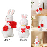Maxbell Creative Rabbit Statue Resin Bunny Figurine Wedding Gift Shelf Decor StyleA