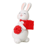 Maxbell Creative Rabbit Statue Resin Bunny Figurine Wedding Gift Shelf Decor StyleA