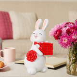Maxbell Creative Rabbit Statue Resin Bunny Figurine Wedding Gift Shelf Decor StyleA