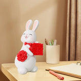 Maxbell Creative Rabbit Statue Resin Bunny Figurine Wedding Gift Shelf Decor StyleA