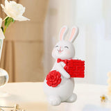 Maxbell Creative Rabbit Statue Resin Bunny Figurine Wedding Gift Shelf Decor StyleA