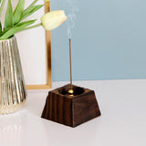 Maxbell Wooden Incense Burner Farmhouse Housewarming Censer Incense Stick Holder Black