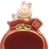 Maxbell Rabbit Resin Statue Figurine Sculptures Jewelry Candy Bedroom Storage Box