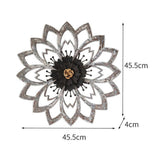 Maxbell Wooden Wall Decor Flower Carved Sculpture Boho for Bathroom Homestay Porch StyleB