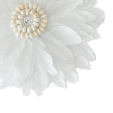 Maxbell Wall Art Decor Hanging Feathers Pendant Charm for Dining Room Habitacion Shell White