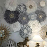 Maxbell Wall Art Decor Hanging Feathers Pendant Charm for Dining Room Habitacion Shell White