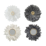 Maxbell Wall Art Decor Hanging Feathers Pendant Charm for Dining Room Habitacion Shell White