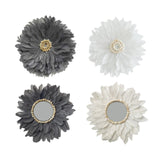 Maxbell Wall Art Decor Hanging Feathers Pendant Charm for Dining Room Habitacion Shell White