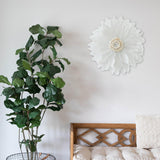 Maxbell Wall Art Decor Hanging Feathers Pendant Charm for Dining Room Habitacion Shell White