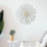 Maxbell Wall Art Decor Hanging Feathers Pendant Charm for Dining Room Habitacion Shell White