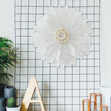Maxbell Wall Art Decor Hanging Feathers Pendant Charm for Dining Room Habitacion Shell White