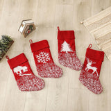 Maxbell Christmas Stockings Reindeer Xmas Ornaments Tree for Xmas snowflake