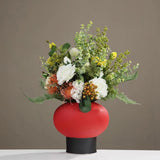 Maxbell Vintage New Year Eve Flower Vase Collectible for Living Room Desktop Holiday