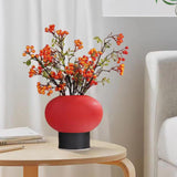 Maxbell Vintage New Year Eve Flower Vase Collectible for Living Room Desktop Holiday