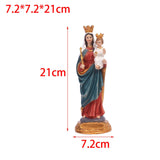 Maxbell Resin Figurines Jesus Sculpture Nativity Tabletop Virgin Mary Statue Decors