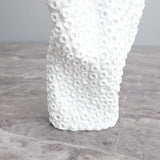 Maxbell Abstract Desktop Vase Pen Holder Flowerpot for Garden Indoor Living Room 15cmx12cmx31cm White