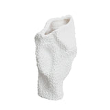 Maxbell Abstract Desktop Vase Pen Holder Flowerpot for Garden Indoor Living Room 15cmx12cmx31cm White