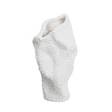 Maxbell Abstract Desktop Vase Pen Holder Flowerpot for Garden Indoor Living Room 15cmx12cmx31cm White