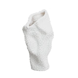 Maxbell Abstract Desktop Vase Pen Holder Flowerpot for Garden Indoor Living Room 15cmx12cmx31cm White