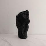 Maxbell Abstract Desktop Vase Pen Holder Flowerpot for Garden Indoor Living Room 15cmx12cmx31cm Black