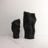 Maxbell Abstract Desktop Vase Pen Holder Flowerpot for Garden Indoor Living Room 15cmx12cmx31cm Black