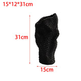 Maxbell Abstract Desktop Vase Pen Holder Flowerpot for Garden Indoor Living Room 15cmx12cmx31cm Black