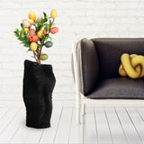 Maxbell Abstract Desktop Vase Pen Holder Flowerpot for Garden Indoor Living Room 22cmx17cmx42cm Black