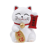 Maxbell Lucky Cat Figurine Car Dashboard Ornament Figure Collection for Table With Bell