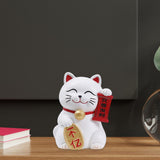 Maxbell Lucky Cat Figurine Car Dashboard Ornament Figure Collection for Table With Bell