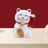 Maxbell Lucky Cat Figurine Car Dashboard Ornament Figure Collection for Table With Bell