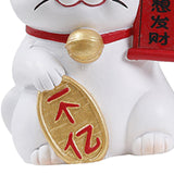 Maxbell Lucky Cat Figurine Car Dashboard Ornament Figure Collection for Table With Bell