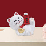 Maxbell Lucky Cat Figurine Car Dashboard Ornament Figure Collection for Table With Bow Tie