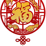 Maxbell Fu Word Pendant Chinese New Year Home Decor Tassel for Birthday Wedding Style A