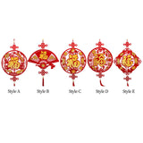 Maxbell Fu Word Pendant Chinese New Year Home Decor Tassel for Birthday Wedding Style A