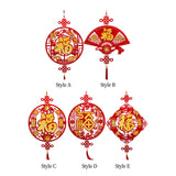 Maxbell Fu Word Pendant Chinese New Year Home Decor Tassel for Birthday Wedding Style A