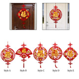 Maxbell Fu Word Pendant Chinese New Year Home Decor Tassel for Birthday Wedding Style A