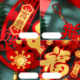 Maxbell Fu Word Pendant Chinese New Year Home Decor Tassel for Birthday Wedding Style A