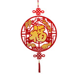 Maxbell Fu Word Pendant Chinese New Year Home Decor Tassel for Birthday Wedding Style A